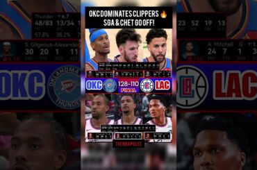 OKC DOMINATES Clippers 🔥 SGA & Chet GO OFF!#nbashorts #nba #nbacontroversy #basketball #sports #usa