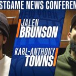 Karl-Anthony Towns and Jalen Brunson on Josh Hart's clutch shooting vs Celtics