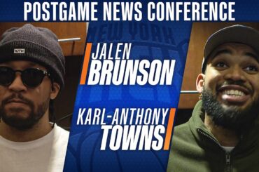 Karl-Anthony Towns and Jalen Brunson on Josh Hart's clutch shooting vs Celtics