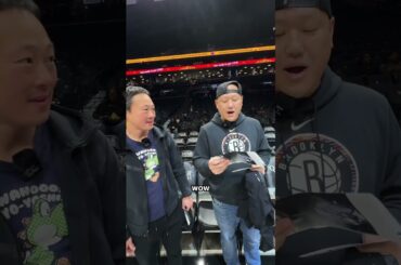 pulled up with a little surprise for the Nets World fam 🎟️🖤 #nba #brooklynnets #fans