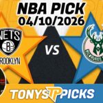 Brooklyn Nets vs Milwaukee Bucks Pick 4/10/26 NBA Pick Prediction