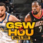Golden State Warriors vs Houston Rockets Full Game Highlights | April 5, 2026 | FreeDawkins