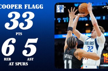 Cooper Flagg (33 PTS 6 REB 5 AST) at San Antonio Spurs | April 10, 2026