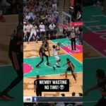 Went right to work 👽  #spurs #nba #wemby