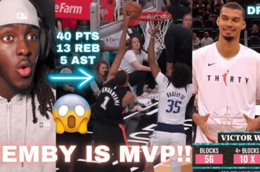 WEMBY'S MVP 40 PIECE AGAIN!! Spurs Vs Mavs Highlights Reaction