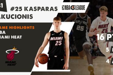 Lithuanian KASPARAS JAKUCIONIS 16 PTS / 5 REB / 4 AST Miami Heat game highlights