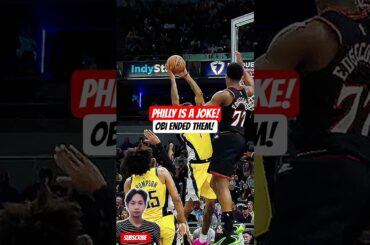 Obi Toppin really OWNED Philadelphia! 🤮 #shorts #nbahighlights #nba