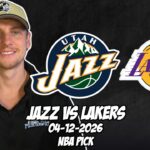 Utah Jazz vs Los Angeles Lakers 4/12/26 NBA Free Picks & Prediction | NBA Betting Tips