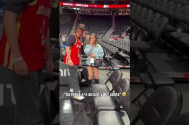 Suprised this Hawks fan with courtside seats 🫶
