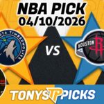 Minnesota Timberwolves vs Houston Rockets Pick 4/10/26 NBA Pick Prediction