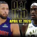 Detroit Pistons vs Indiana Pacers Full Game Highlights – April 12, 2026 | NBA Season