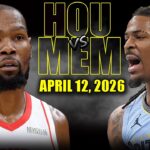 Houston Rockets vs Memphis Grizzlies Full Game Highlights – April 12, 2026 | NBA Season
