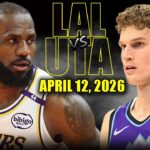 Los Angeles Lakers vs Utah Jazz Full Game Highlights – April 12, 2026 | NBA Season