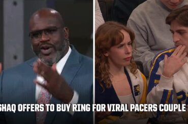 Shaq puts the viral Pacers couple on the spot and offers to buy engagement ring 💍 | Inside the NBA