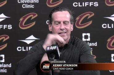 Cavs head coach Kenny Atkinson reacts to drawing the Toronto Raptors in round 1 of the NBA Playoffs
