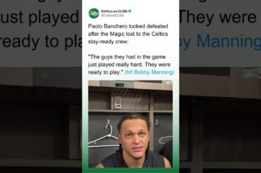 Paolo Banchero Looks DEFEATED after Magic Lose to Celtics Bench Players #nba