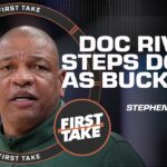 Stephen A. reacts to Doc Rivers STEPPING DOWN: 'STOP, just stop it!' | First Take