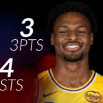 Bronny James 11 pts 3 threes 4 asts vs Jazz 25/26 season