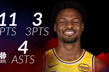 Bronny James 11 pts 3 threes 4 asts vs Jazz 25/26 season