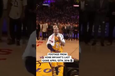 Take a look back at some captured moments from Kobe Bryant’s last game on April 13th, 2026 👏 ⏪