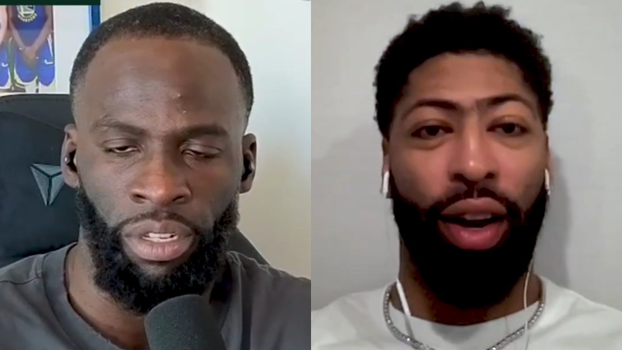 Draymond started falling asleep after Anthony Davis spoke about Wizards trade for 4mins 😂