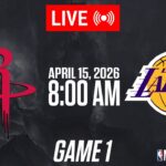 NBA LIVE! Houston Rockets vs Los Angeles Lakers GAME 1 | April 15, 2026 | NBA 2K26 GAMEPLAY