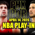 Phoenix Suns vs Portland Trail Blazers Full Game Highlights – April 14 2026 | NBA Play in Tournament