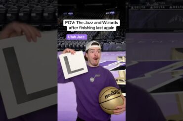 The Jazz and Wizards after finishing last again😂🏀