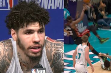 LaMelo Ball apologizes for tripping Bam Adebayo and says he got hit in the head