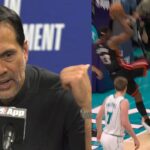 Erik Spoelstra says LaMelo should've been ejected for tripping Bam Adebayo 😳