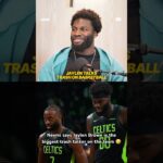 Neemi says JB talks a lot of trash 😂 #jaylenbrown #trashtalk #bostonceltics