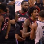 VJ Edgecombe taunts Jalen Suggs after bucket then 76ers and Magic get into it