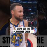Steph Curry receives the prime playmaker chain