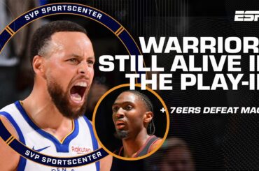 Steph Curry & Warriors avoid elimination 😤 + 76ers secure 7-seed in the East 💪 | SC with SVP