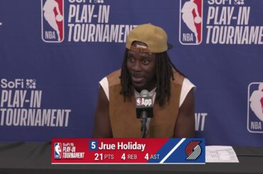 Jrue Holiday Talks About Gritty, Team Win in Play-In | Portland Trail Blazers | April 14, 2026