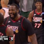 Andre Drummond DAGGER 3 vs Magic to advance to playoffs has Philly going crazy 😂