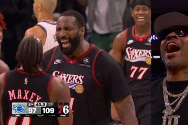 Andre Drummond DAGGER 3 vs Magic to advance to playoffs has Philly going crazy 😂