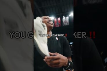 Bub Carrington threw his sneakers into the crowd after our last home game 🤣 #nba #shorts #newbalance