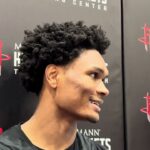 Houston Rocket Practice: Amen Thompson talks matchup with Lakers