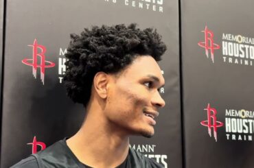 Houston Rocket Practice: Amen Thompson talks matchup with Lakers