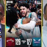 FIRST TAKE | "Hornets are SCARIEST lower seed in playoffs" - Shannon on Lamelo Ball beat Heat in OT