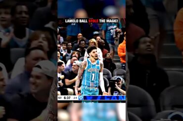 LaMelo DUNK of the Year Hornets vs Magic 🪄🤣 #shorts #nba #lameloball