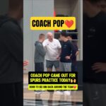 Coach Gregg Popovich at Spurs practice🙌