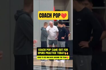 Coach Gregg Popovich at Spurs practice🙌