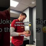 Jokic was hype 🏆 (via @nuggets/TT)