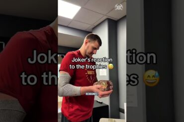 Jokic was hype 🏆 (via @nuggets/TT)