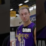 JJ and the Lakers surprised Luke with his trophy for leading the NBA in 3-point percentage 🙌