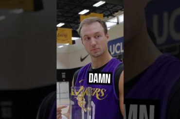 JJ and the Lakers surprised Luke with his trophy for leading the NBA in 3-point percentage 🙌