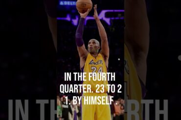 Kobe's last NBA game ever. What he did will never happen again.