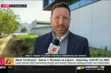 NBA Today | Lakers in 5! - Dave McMenamin update on Luka & Reaves' injury ahead of Game 1 vs Rockets